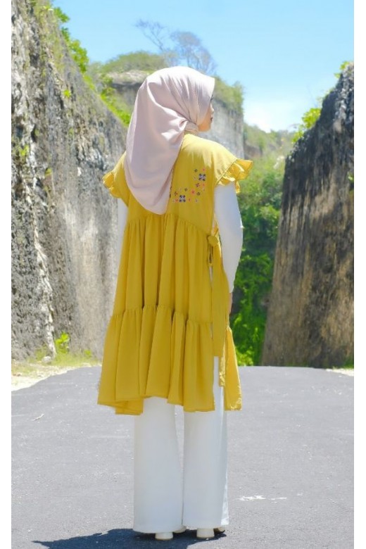 Azzura Tunik Vest Embroidery Lime